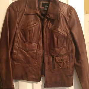 a.n.a Brown leather jacket